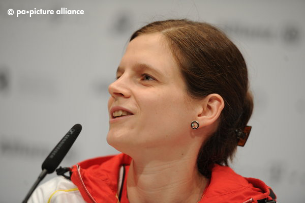 Daniela Schulte während der Pressekonferenz am 30.08.2012 im Deutschen Haus